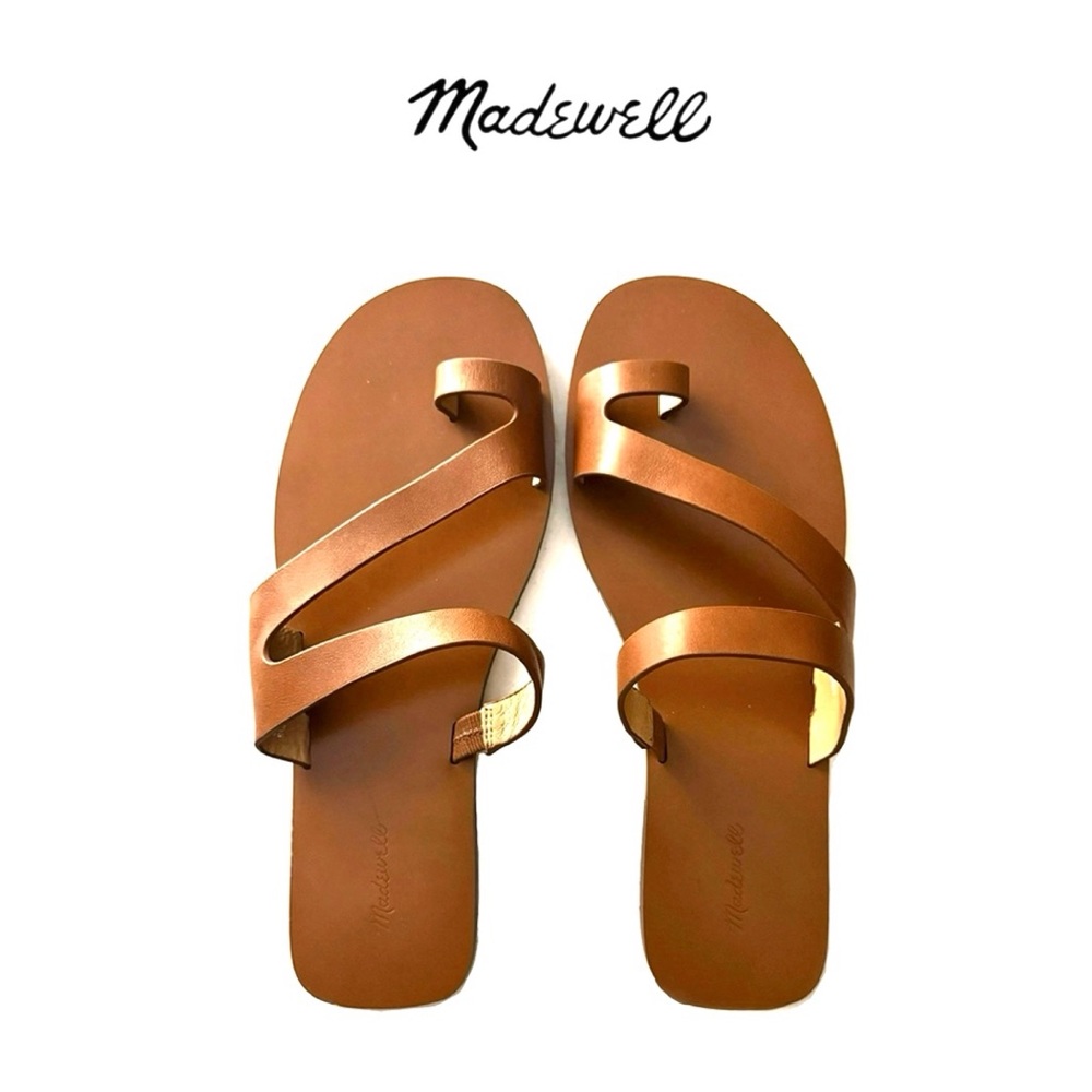 Madewell Gabi Asymmetrical Strap Minimalist Sandal Size 8